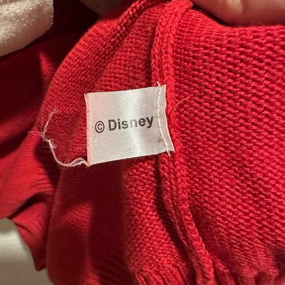 Vintage 90s Mickey Mouse Disney Argyle Pullover Sweater Oversized Red - XL - Picture 11 of 13